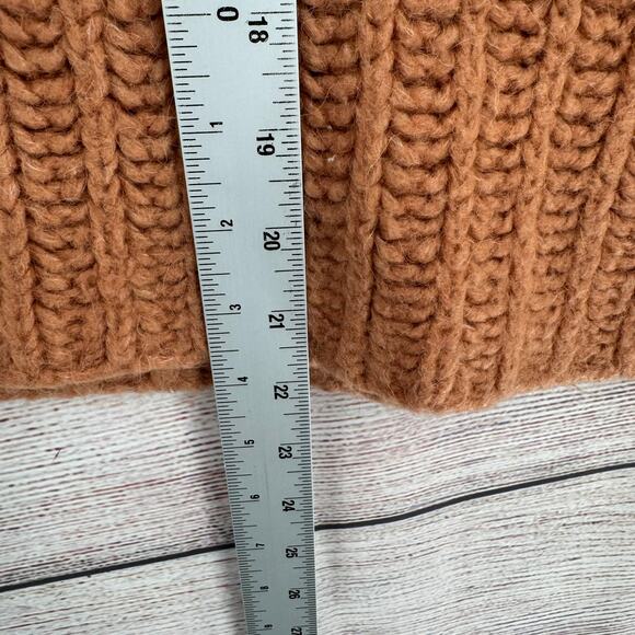 Free People Crop Oversized Boxy Turtleneck Sweater Womens Small Brown Clay - Picture 12 of 12